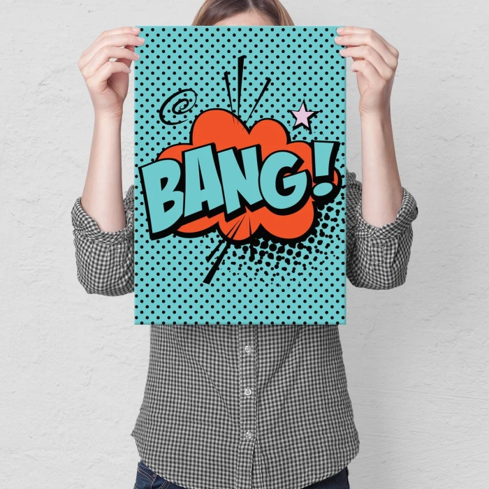 Plakat metalowy Komiksowe BANG!