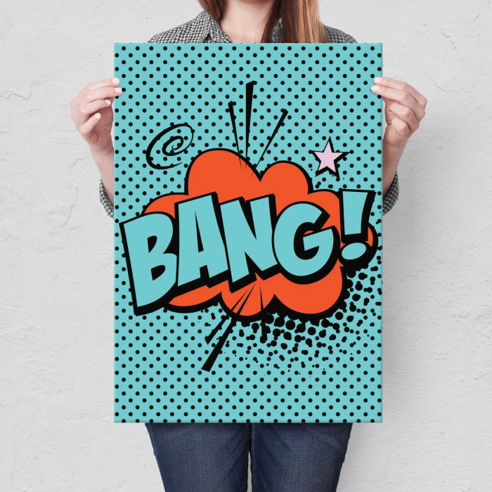 Plakat metalowy Komiksowe BANG!