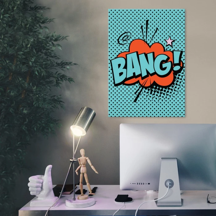 Plakat metalowy Komiksowe BANG!