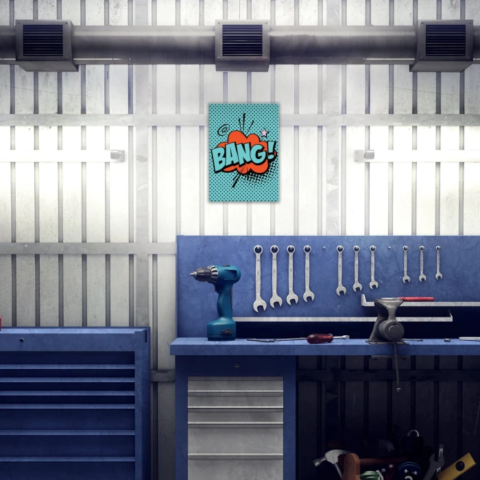 Plakat metalowy Komiksowe BANG!