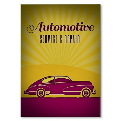 Plakat metalowy Automotive service