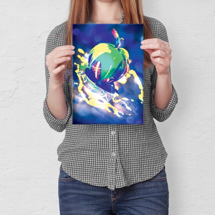 Plakat metalowy Psychodeliczne jabłko