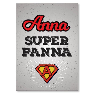Plakat metalowy Anna super panna