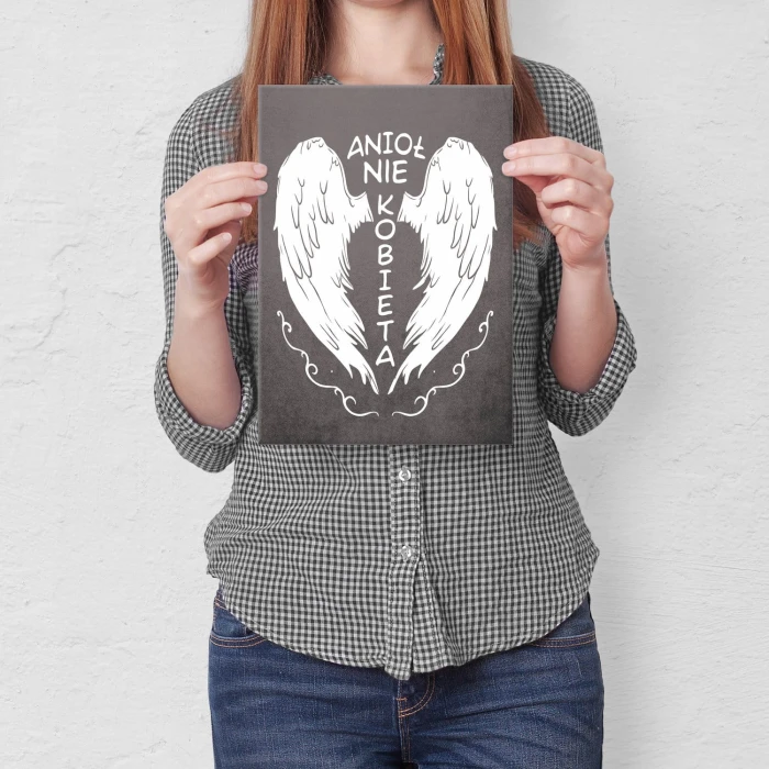 Plakat metalowy Anioł nie kobieta