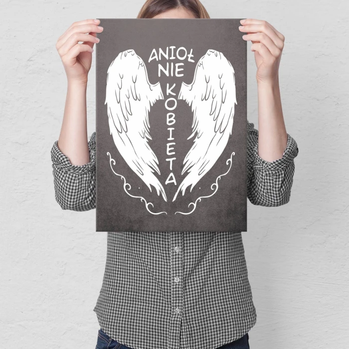 Plakat metalowy Anioł nie kobieta