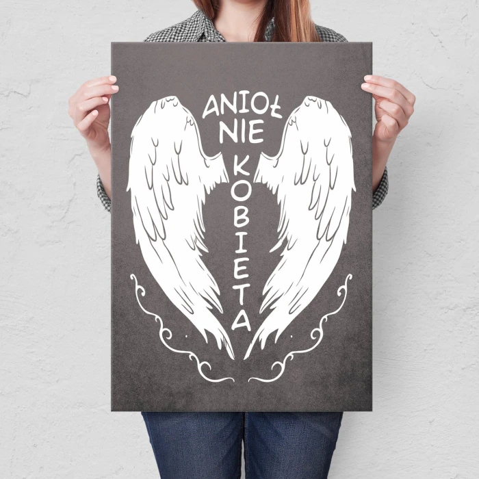 Plakat metalowy Anioł nie kobieta