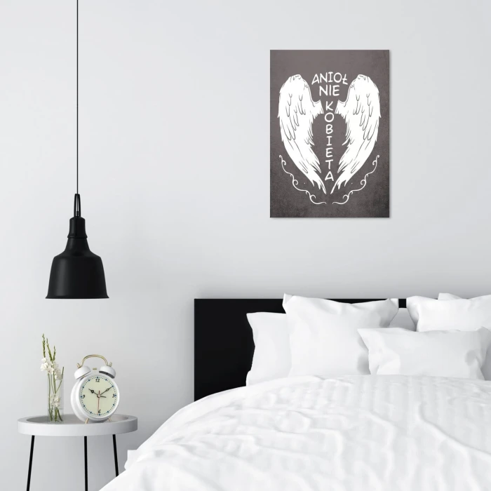 Plakat metalowy Anioł nie kobieta