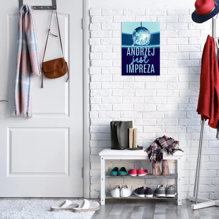 Plakat metalowy Jest Andrzej i impreza