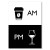 Plakat metalowy Kawa i wino