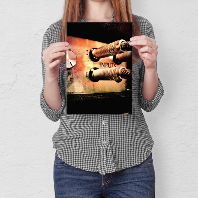 Plakat metalowy Wzmacniacz audio