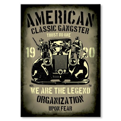 Plakat metalowy American Classic Gangsta