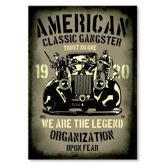 Plakat metalowy American Classic Gangsta