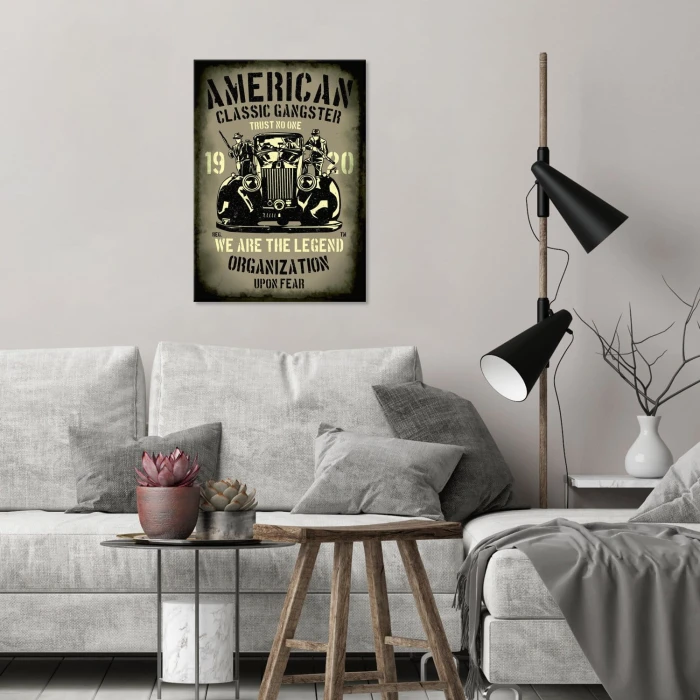 Plakat metalowy American Classic Gangsta