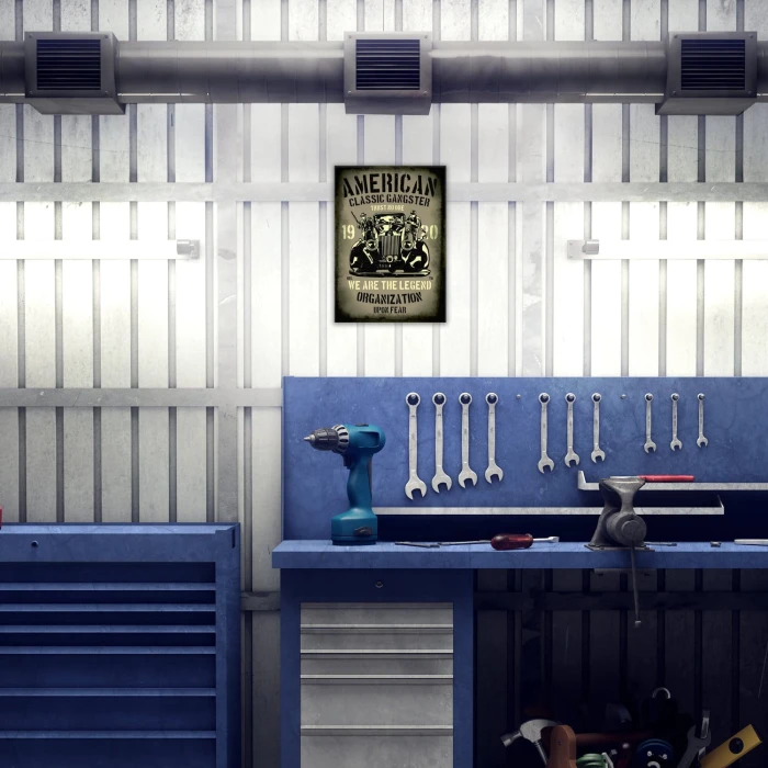 Plakat metalowy American Classic Gangsta