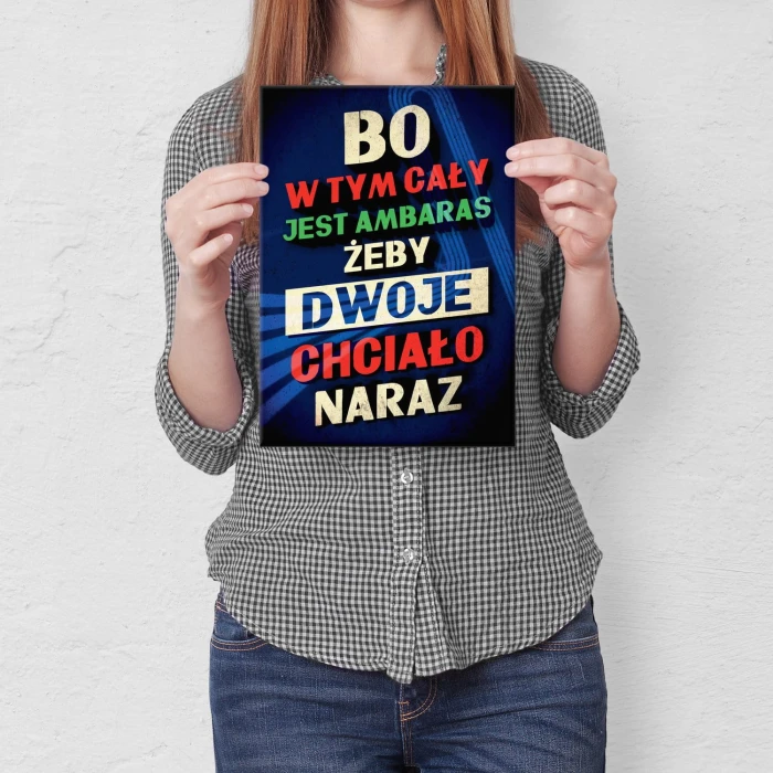 Plakat metalowy Żeby dwoje chciało