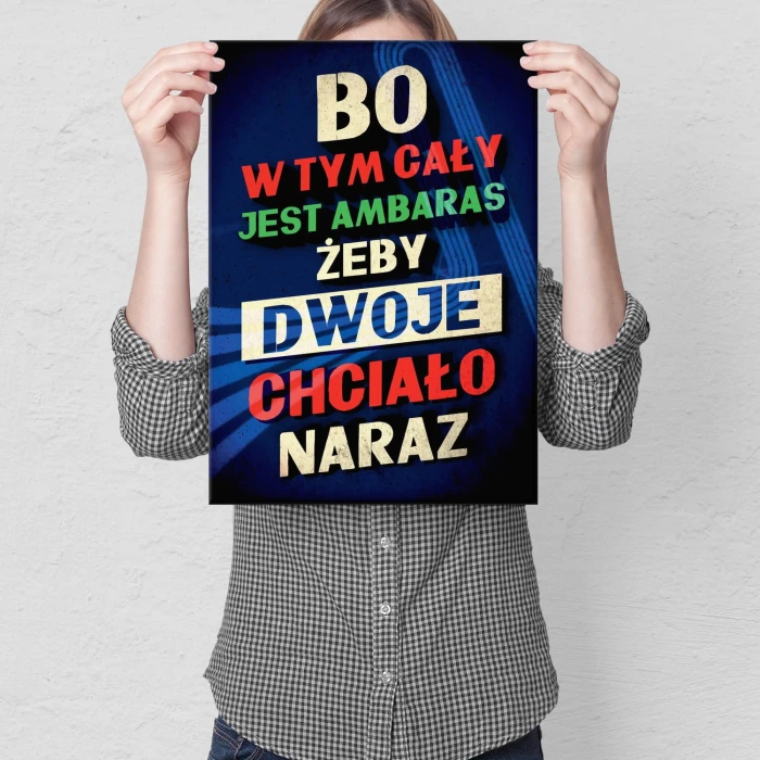 Plakat metalowy Żeby dwoje chciało