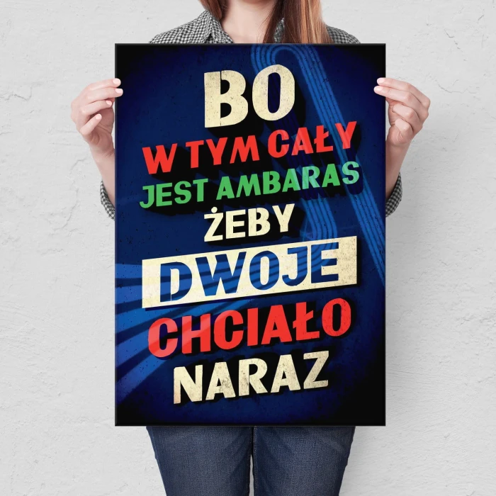 Plakat metalowy Żeby dwoje chciało