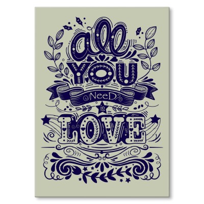 Plakat metalowy All you need is love