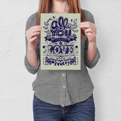 Plakat metalowy All you need is love