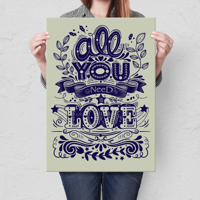 Plakat metalowy All you need is love