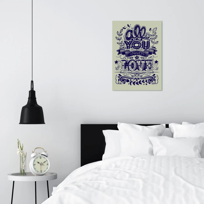 Plakat metalowy All you need is love