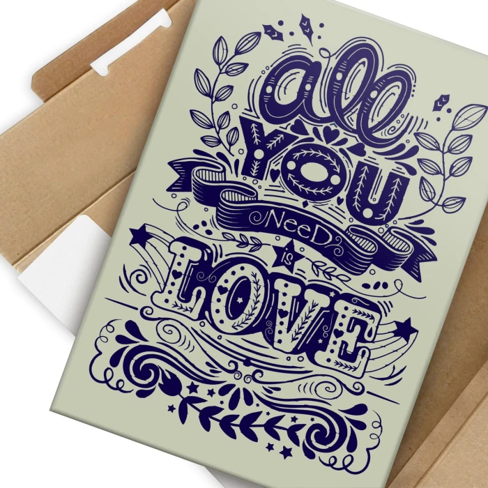 Plakat metalowy All you need is love