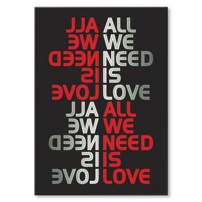 Plakat metalowy All we need is love