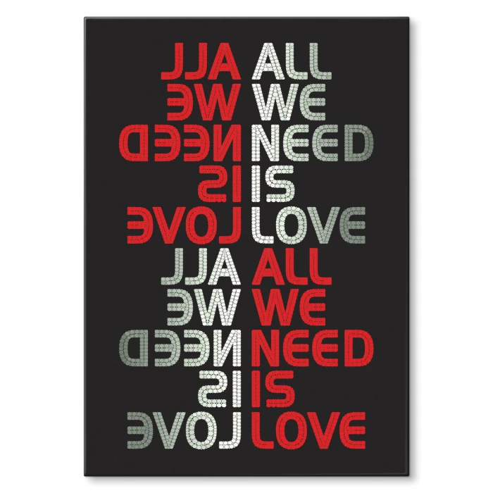 Plakat metalowy All we need is love