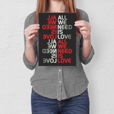 Plakat metalowy All we need is love