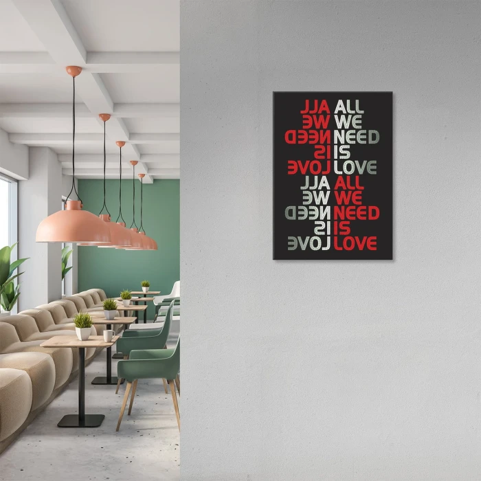Plakat metalowy All we need is love