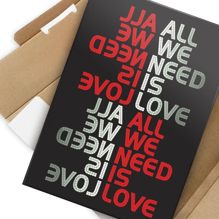 Plakat metalowy All we need is love