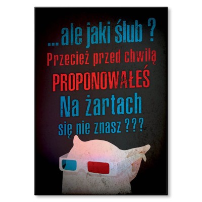 Plakat metalowy Proponowałeś ślub