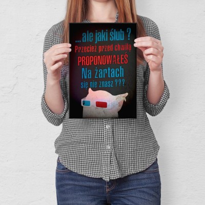 Plakat metalowy Proponowałeś ślub