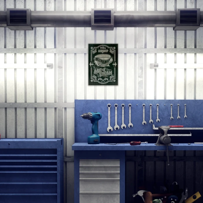 Plakat metalowy Airship Sterowiec