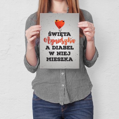 Plakat metalowy Święta Agnieszka