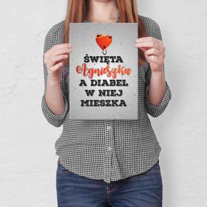 Plakat metalowy Święta Agnieszka