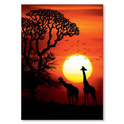 Plakat metalowy Afrykańskie słońce