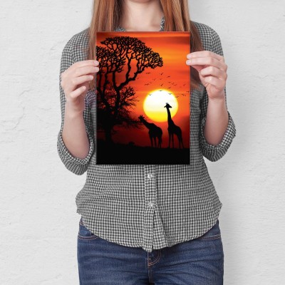 Plakat metalowy Afrykańskie słońce