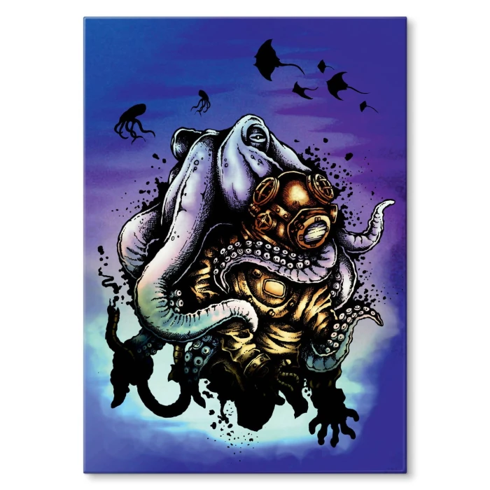 Plakat metalowy Morskie potwory