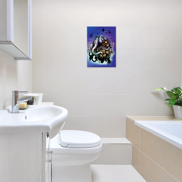 Plakat metalowy Morskie potwory