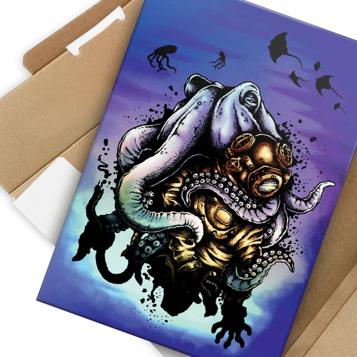 Plakat metalowy Morskie potwory