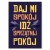 Plakat metalowy Sprzątnij pokój