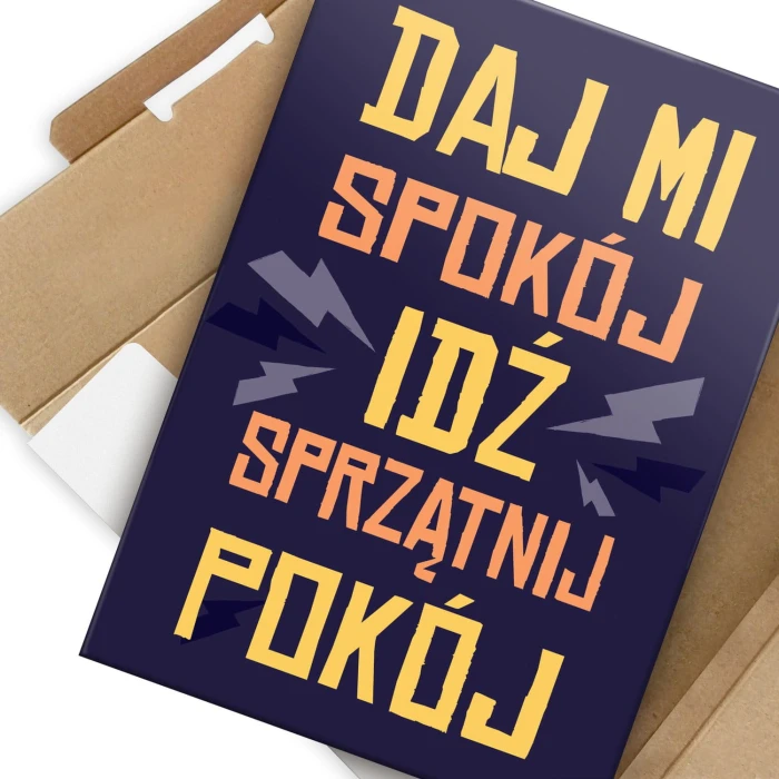 Plakat metalowy Sprzątnij pokój