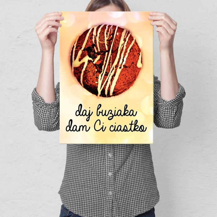 Plakat metalowy Buziak za ciastka