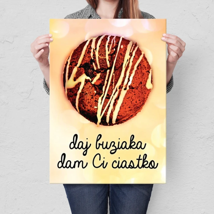 Plakat metalowy Buziak za ciastka