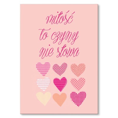 Plakat metalowy Miłość to czyny