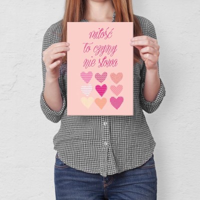 Plakat metalowy Miłość to czyny