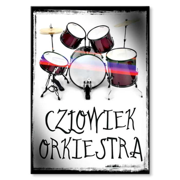 Plakat metalowy Człowiek orkiestra