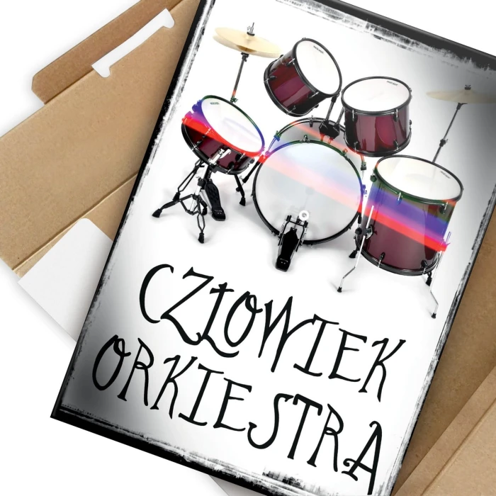 Plakat metalowy Człowiek orkiestra