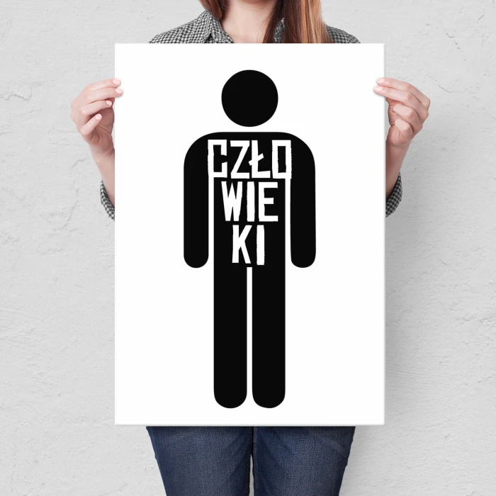 Plakat metalowy Człowieki